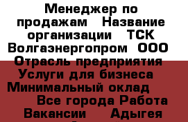 Менеджер по продажам › Название организации ­ ТСК Волгаэнергопром, ООО › Отрасль предприятия ­ Услуги для бизнеса › Минимальный оклад ­ 25 000 - Все города Работа » Вакансии   . Адыгея респ.,Адыгейск г.